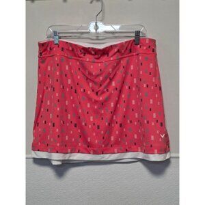 Women's Callaway Pink & White Patterned Golf Skort Size XL
